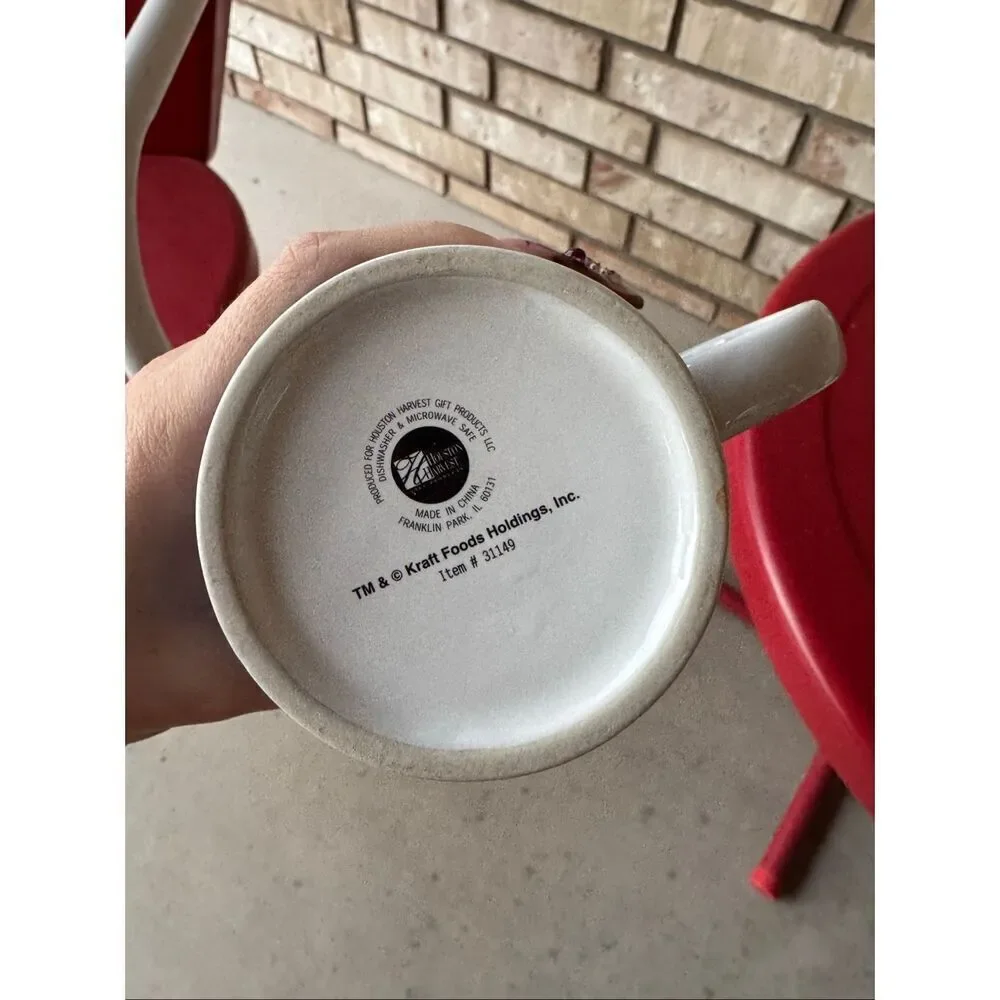 Oreo Astronaut coffee cup ceramic white blue Kraft cookie